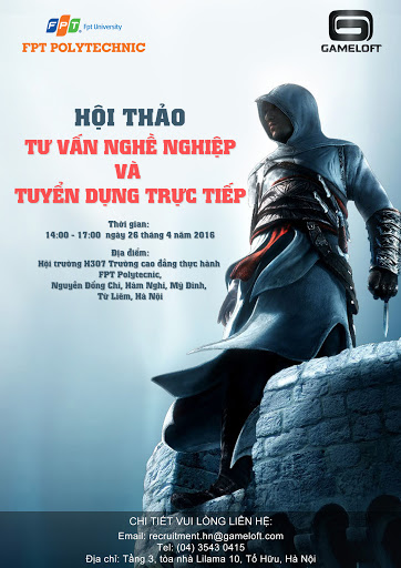 Chương trình “Phỏng vấn tuyển dụng trực tiếp cùng Gameloft” là cơ hội để sinh viên thuộc khối ngành Công nghệ thông tin của Cao đẳng thực hành FPT Mạng cá cược bóng đá
 Hà Nội tìm hiểu thông tin về doanh nghiệp lớn trong lĩnh vực sản xuất game chuyên nghiệp hàng đầu Việt Nam.