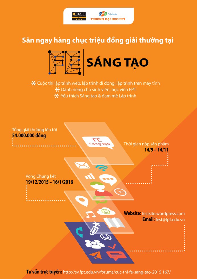 "FE sáng tạo" - Cơ hội cho các bạn sinh viên Cao đẳng thực hành FPT Mạng cá cược bóng đá
 nói riêng cũng như cộng đồng học sinh, sinh viên, học viên Khối Giáo dục FPT nói chung thể hiện đam mê và năng lực bản thân.